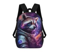 sinyumoney Sacs De Voyage Imprimés En 3D 17inch Raccoon Astronaut in Space Suit-3 Sac À Dos Scolaire Pour Enfants, Sac À Dos Décontracté Pour La Journée, Sac À Dos Tendance Pour Filles Et Femmes