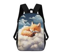 sinyumoney Sacs De Voyage Imprimés En 3D 17inch Sleeping Fox on Cloud Sac À Dos Scolaire Pour Enfants, Sac À Dos Décontracté Pour La Journée, Sac À Dos Tendance Pour Filles Et Femmes