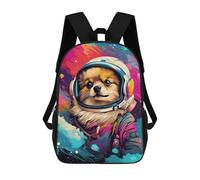 sinyumoney Sacs De Voyage Imprimés En 3D 17inch Space Pup Adventure -46 Sac À Dos Scolaire Pour Enfants, Sac À Dos Décontracté Pour La Journée, Sac À Dos Tendance Pour Filles Et Femmes