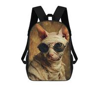 sinyumoney Sacs De Voyage Imprimés En 3D 17inch Sphynx Cat with Sunglasses-1 Sac À Dos Scolaire Pour Enfants, Sac À Dos Décontracté Pour La Journée, Sac À Dos Tendance Pour Filles Et Femmes