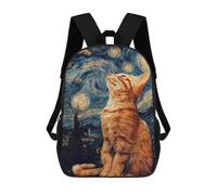 sinyumoney Sacs De Voyage Imprimés En 3D 17inch Starry Night Cat Art Print -13 Sac À Dos Scolaire Pour Enfants, Sac À Dos Décontracté Pour La Journée, Sac À Dos Tendance Pour Filles Et Femmes