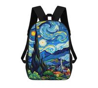 sinyumoney Sacs De Voyage Imprimés En 3D 17inch Starry Night Inspired Landscape Sac À Dos Scolaire Pour Enfants, Sac À Dos Décontracté Pour La Journée, Sac À Dos Tendance Pour Filles Et Femmes