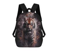 sinyumoney Sacs De Voyage Imprimés En 3D 17inch Tiger Fire Smoke Artwork Sac À Dos Scolaire Pour Enfants, Sac À Dos Décontracté Pour La Journée, Sac À Dos Tendance Pour Filles Et Femmes