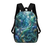 sinyumoney Sacs De Voyage Imprimés En 3D 17inch Underwater Fantasy World Sac À Dos Scolaire Pour Enfants, Sac À Dos Décontracté Pour La Journée, Sac À Dos Tendance Pour Filles Et Femmes