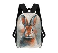 sinyumoney Sacs De Voyage Imprimés En 3D 17inch Watercolor Rabbit Painting Sac À Dos Scolaire Pour Enfants, Sac À Dos Décontracté Pour La Journée, Sac À Dos Tendance Pour Filles Et Femmes