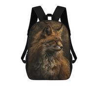 sinyumoney Sacs De Voyage Imprimés En 3D 17inch Wild Fox Portrait -1 Sac À Dos Scolaire Pour Enfants, Sac À Dos Décontracté Pour La Journée, Sac À Dos Tendance Pour Filles Et Femmes