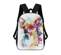 sinyumoney Sacs D'école Imprimés En 3D Pour Enfants 17inch Abstract Chihuahua Dog Sac À Dos De Voyage Léger Sac À Livres Pour Enfants Garçons Et Filles