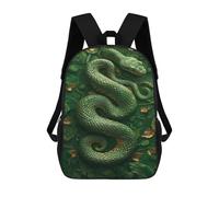 sinyumoney Sacs D'école Imprimés En 3D Pour Enfants 17inch Amazon Jungle Snake Artwork Sac À Dos De Voyage Léger Sac À Livres Pour Enfants Garçons Et Filles