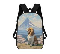 sinyumoney Sacs D'école Imprimés En 3D Pour Enfants 17inch Basset Hound Mount Fuji Sac À Dos De Voyage Léger Sac À Livres Pour Enfants Garçons Et Filles