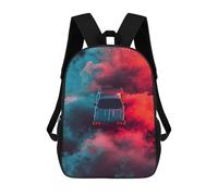 sinyumoney Sacs D'école Imprimés En 3D Pour Enfants 17inch Car in Clouds Aesthetic Image Sac À Dos De Voyage Léger Sac À Livres Pour Enfants Garçons Et Filles