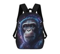 sinyumoney Sacs D'école Imprimés En 3D Pour Enfants 17inch Chimpanzee in Space-6 Sac À Dos De Voyage Léger Sac À Livres Pour Enfants Garçons Et Filles