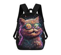 sinyumoney Sacs D'école Imprimés En 3D Pour Enfants 17inch Colorful Cat Glasses Art Print-5 Sac À Dos De Voyage Léger Sac À Livres Pour Enfants Garçons Et Filles