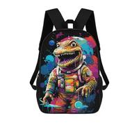 sinyumoney Sacs D'école Imprimés En 3D Pour Enfants 17inch Colorful Dinosaur Astronaut Art Print-6 Sac À Dos De Voyage Léger Sac À Livres Pour Enfants Garçons Et Filles