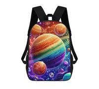 sinyumoney Sacs D'école Imprimés En 3D Pour Enfants 17inch Colorful Galaxy Planets Sac À Dos De Voyage Léger Sac À Livres Pour Enfants Garçons Et Filles