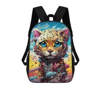 sinyumoney Sacs D'école Imprimés En 3D Pour Enfants 17inch Colorful Leopard Art Print -2 Sac À Dos De Voyage Léger Sac À Livres Pour Enfants Garçons Et Filles