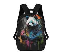 sinyumoney Sacs D'école Imprimés En 3D Pour Enfants 17inch Colorful Panda Art Print-4 Sac À Dos De Voyage Léger Sac À Livres Pour Enfants Garçons Et Filles