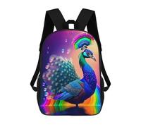 sinyumoney Sacs D'école Imprimés En 3D Pour Enfants 17inch Colorful Peacock Rainbow Reflection Sac À Dos De Voyage Léger Sac À Livres Pour Enfants Garçons Et Filles