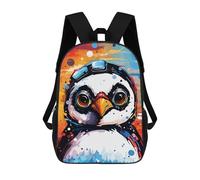 sinyumoney Sacs D'école Imprimés En 3D Pour Enfants 17inch Colorful Penguin Art Print-1 Sac À Dos De Voyage Léger Sac À Livres Pour Enfants Garçons Et Filles