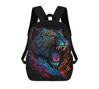 sinyumoney Sacs D'école Imprimés En 3D Pour Enfants 17inch Colorful Roaring Tiger Art Print Sac À Dos De Voyage Léger Sac À Livres Pour Enfants Garçons Et Filles