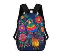 sinyumoney Sacs D'école Imprimés En 3D Pour Enfants 17inch Colorful Stained Glass Bird Art Sac À Dos De Voyage Léger Sac À Livres Pour Enfants Garçons Et Filles