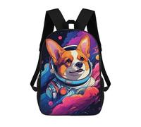 sinyumoney Sacs D'école Imprimés En 3D Pour Enfants 17inch Corgi Astronaut in Space -30 Sac À Dos De Voyage Léger Sac À Livres Pour Enfants Garçons Et Filles