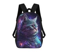sinyumoney Sacs D'école Imprimés En 3D Pour Enfants 17inch Cosmic Cat in Space Suit-2 Sac À Dos De Voyage Léger Sac À Livres Pour Enfants Garçons Et Filles