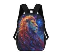 sinyumoney Sacs D'école Imprimés En 3D Pour Enfants 17inch Cosmic Lion Majesty Sac À Dos De Voyage Léger Sac À Livres Pour Enfants Garçons Et Filles