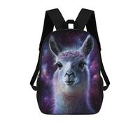 sinyumoney Sacs D'école Imprimés En 3D Pour Enfants 17inch Cosmic Llama Portrait-14 Sac À Dos De Voyage Léger Sac À Livres Pour Enfants Garçons Et Filles