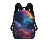 sinyumoney Sacs D'école Imprimés En 3D Pour Enfants 17inch Cosmic Rainbow Sky Sac À Dos De Voyage Léger Sac À Livres Pour Enfants Garçons Et Filles