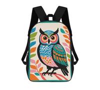 sinyumoney Sacs D'école Imprimés En 3D Pour Enfants 17inch Cute Owl Art Print Sac À Dos De Voyage Léger Sac À Livres Pour Enfants Garçons Et Filles