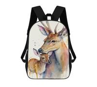 sinyumoney Sacs D'école Imprimés En 3D Pour Enfants 17inch Deer Mother And Deer Baby Sac À Dos De Voyage Léger Sac À Livres Pour Enfants Garçons Et Filles