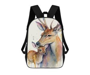 sinyumoney Sacs D'école Imprimés En 3D Pour Enfants 17inch Deer Mother And Deer Baby Sac À Dos De Voyage Léger Sac À Livres Pour Enfants Garçons Et Filles