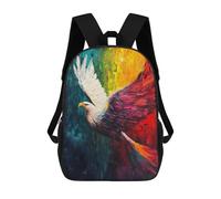 sinyumoney Sacs D'école Imprimés En 3D Pour Enfants 17inch Eagle Art Print, Abstract Painting-1 Sac À Dos De Voyage Léger Sac À Livres Pour Enfants Garçons Et Filles