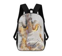 sinyumoney Sacs D'école Imprimés En 3D Pour Enfants 17inch Electric Guitar 6 Sac À Dos De Voyage Léger Sac À Livres Pour Enfants Garçons Et Filles