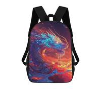 sinyumoney Sacs D'école Imprimés En 3D Pour Enfants 17inch Fantasy Dragon Artwork -7 Sac À Dos De Voyage Léger Sac À Livres Pour Enfants Garçons Et Filles
