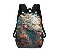 sinyumoney Sacs D'école Imprimés En 3D Pour Enfants 17inch Fantasy Dragon Head Artwork Sac À Dos De Voyage Léger Sac À Livres Pour Enfants Garçons Et Filles