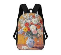 sinyumoney Sacs D'école Imprimés En 3D Pour Enfants 17inch Flowers in Blue And White Vase-1 Sac À Dos De Voyage Léger Sac À Livres Pour Enfants Garçons Et Filles