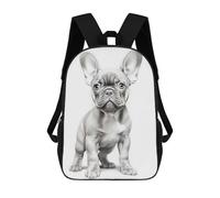 sinyumoney Sacs D'école Imprimés En 3D Pour Enfants 17inch French Bulldog Drawing Sac À Dos De Voyage Léger Sac À Livres Pour Enfants Garçons Et Filles