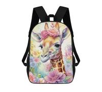 sinyumoney Sacs D'école Imprimés En 3D Pour Enfants 17inch Funny Little Giraffe Sac À Dos De Voyage Léger Sac À Livres Pour Enfants Garçons Et Filles