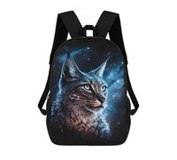 sinyumoney Sacs D'école Imprimés En 3D Pour Enfants 17inch Galactic Lynx Portrait Sac À Dos De Voyage Léger Sac À Livres Pour Enfants Garçons Et Filles