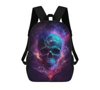 sinyumoney Sacs D'école Imprimés En 3D Pour Enfants 17inch Galactic Skull Artwork Sac À Dos De Voyage Léger Sac À Livres Pour Enfants Garçons Et Filles