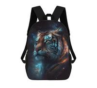 sinyumoney Sacs D'école Imprimés En 3D Pour Enfants 17inch Galactic Tiger Portrait -13 Sac À Dos De Voyage Léger Sac À Livres Pour Enfants Garçons Et Filles