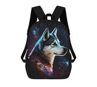 sinyumoney Sacs D'école Imprimés En 3D Pour Enfants 17inch Galactic Wolf Portrait-50 Sac À Dos De Voyage Léger Sac À Livres Pour Enfants Garçons Et Filles