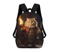sinyumoney Sacs D'école Imprimés En 3D Pour Enfants 17inch Gate Keeper Funny Cat Fire Sac À Dos De Voyage Léger Sac À Livres Pour Enfants Garçons Et Filles