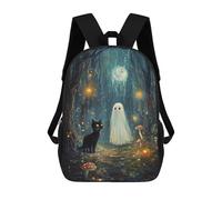 sinyumoney Sacs D'école Imprimés En 3D Pour Enfants 17inch Ghostly Forest Encounter Sac À Dos De Voyage Léger Sac À Livres Pour Enfants Garçons Et Filles