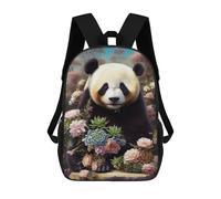 sinyumoney Sacs D'école Imprimés En 3D Pour Enfants 17inch Giant Panda with Flowers Sac À Dos De Voyage Léger Sac À Livres Pour Enfants Garçons Et Filles
