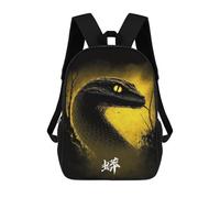sinyumoney Sacs D'école Imprimés En 3D Pour Enfants 17inch Giant Snake Monster Poster Artwork Sac À Dos De Voyage Léger Sac À Livres Pour Enfants Garçons Et Filles