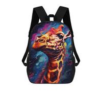 sinyumoney Sacs D'école Imprimés En 3D Pour Enfants 17inch Giraffe in Space Art Print Sac À Dos De Voyage Léger Sac À Livres Pour Enfants Garçons Et Filles