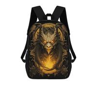 sinyumoney Sacs D'école Imprimés En 3D Pour Enfants 17inch Golden Elder Dragon Art Sac À Dos De Voyage Léger Sac À Livres Pour Enfants Garçons Et Filles