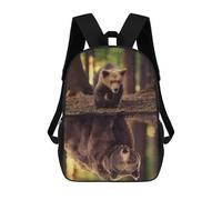 sinyumoney Sacs D'école Imprimés En 3D Pour Enfants 17inch Grizzly Bear Mindset Sac À Dos De Voyage Léger Sac À Livres Pour Enfants Garçons Et Filles